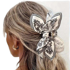 Lunivop  Vintage Cashew Pattern Bow Hair Claw For Women Elegant Shark Clip Fashion Ponytail Clip Hair Clamp Hair Accessories