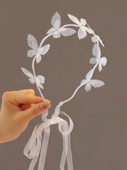 Lunivop  1pc Fashionable & Cute Butterfly Faux Pearl Headband For Girl