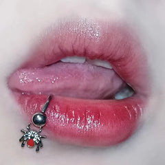 Lunivop 1PC Steel Titanium Lip Ring Silver Color Spider Labret Rings Piercing Punk Black Nose Tongue Piercing Jewelry