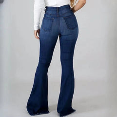 Lunivop  Autumn Skinny Woman Jeans Flared Pants with High Waist Ripped Jeans for  Knees Distressed Denim Female Pockets Cargo Black Pants