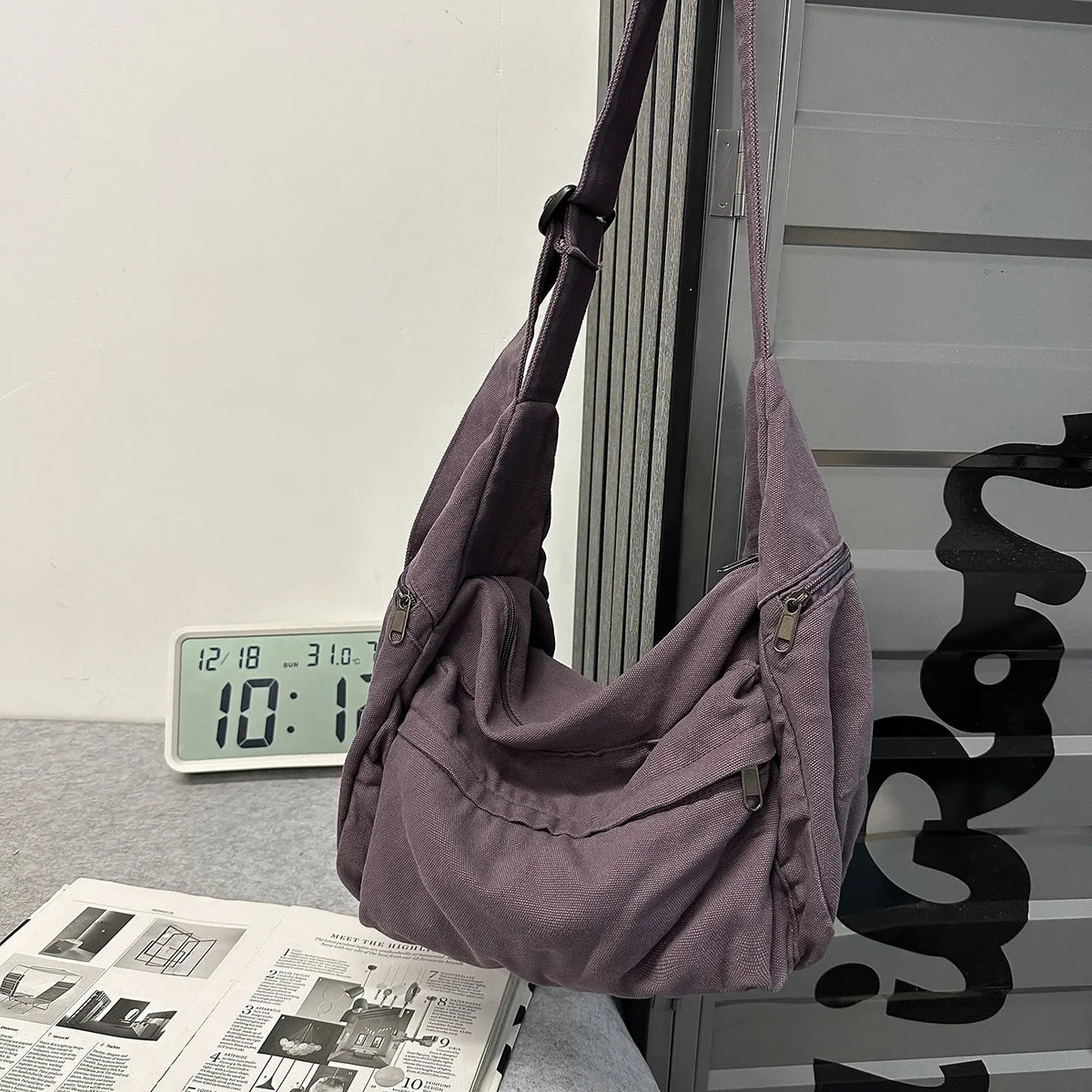 Lunivop  Single Shoulder Crossbody Commuting Leisure Travel Bags Japanese New Canvas Bag with Large Capacity