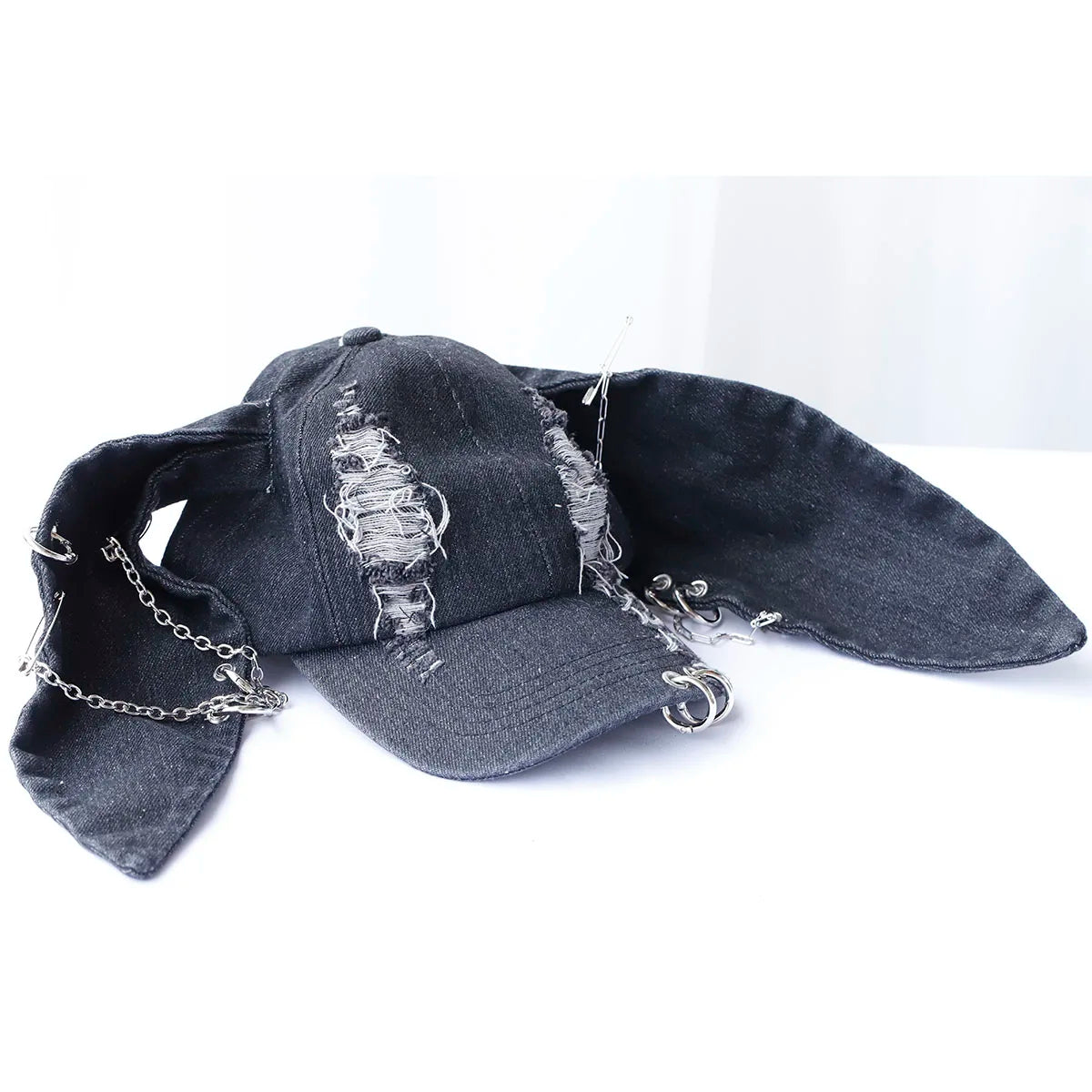 Lunivop new Hot Girl New Jeans Long Rabbit Ears Cowboy Baseball Hat Wash Graffiti Hip Hop Cap Women Men Party Team Baseball Cap