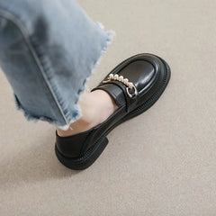 Lunivop  Pearl Low Heel Elegant Round Toe Woman PumpsLoafers Loafers Shoes for Women Dress Stylish Genuine Mark With Discount 39 Fashion