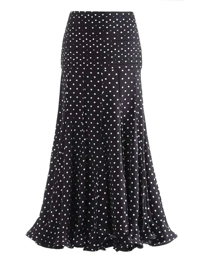 Lunivop  Fashion Women's High Waist Skirt Polka Dot Flounce Elegant A Line Female Skirts New Tide