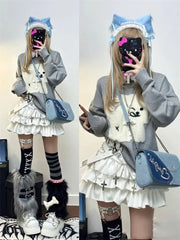 Lunivop  Sweet White Cake Skirt for Women Y2k Fashion High Waist A-line Skirts 2025 Summer New All-match Faldas Sexy Mujer