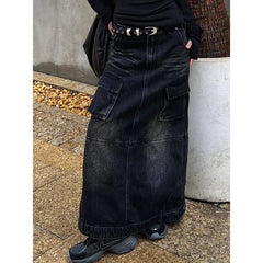 Lunivop Women Black Gothic Skirt Fashion Korean A-Line Skirt Vintage Harajuku Streetwear 90s Y2k Emo 2000s Elegant Skirt Trashy Clothes