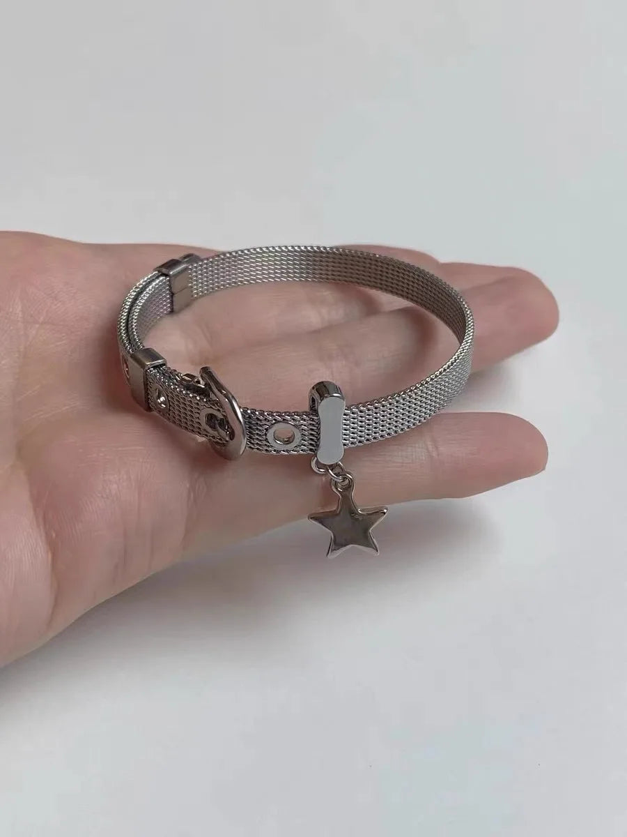 Lunivop Harajuku Sweet Girls Star Charms Bracelets Cute Punk Cool Pentagram Bangles Bracelet for Women Party Club Korean Fashion Jewelry