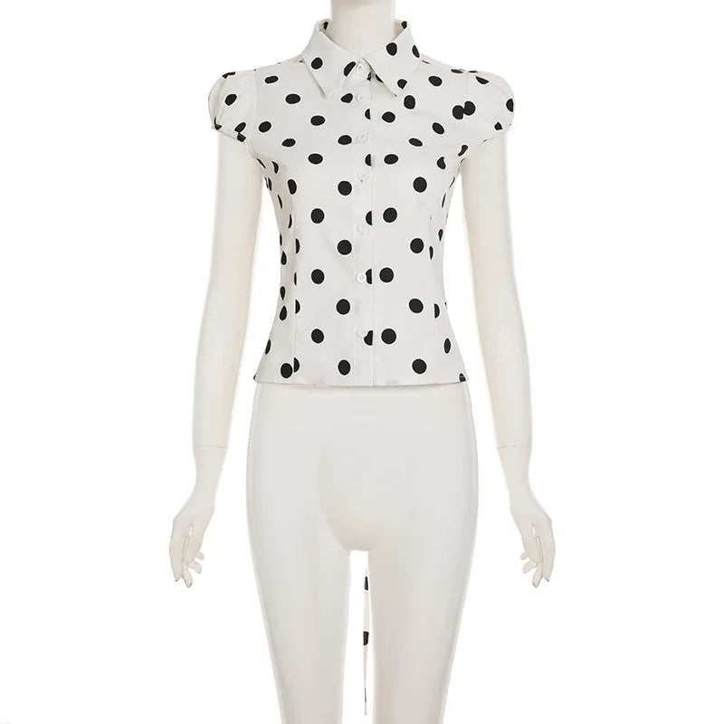 Lunivop Women's Shirt Summer Women Top Female Black White Shirts Office Ladies Blouse OL Clothes Woman Short Sleeve Workwear