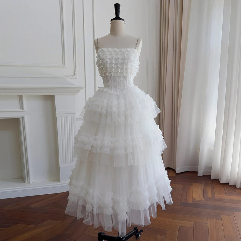Lunivop  Fashion Women Dress Sleevesleeve Slash Neck Solid Color Beading Lace Female Party Dress New Tide