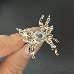 Lunivop Kpop Fashion Goth Vintage Opal Crystal Heart Star Rings Set For Women Aesthetic Y2K EMO 2000s Scenes Jewelry Grunge Accessories
