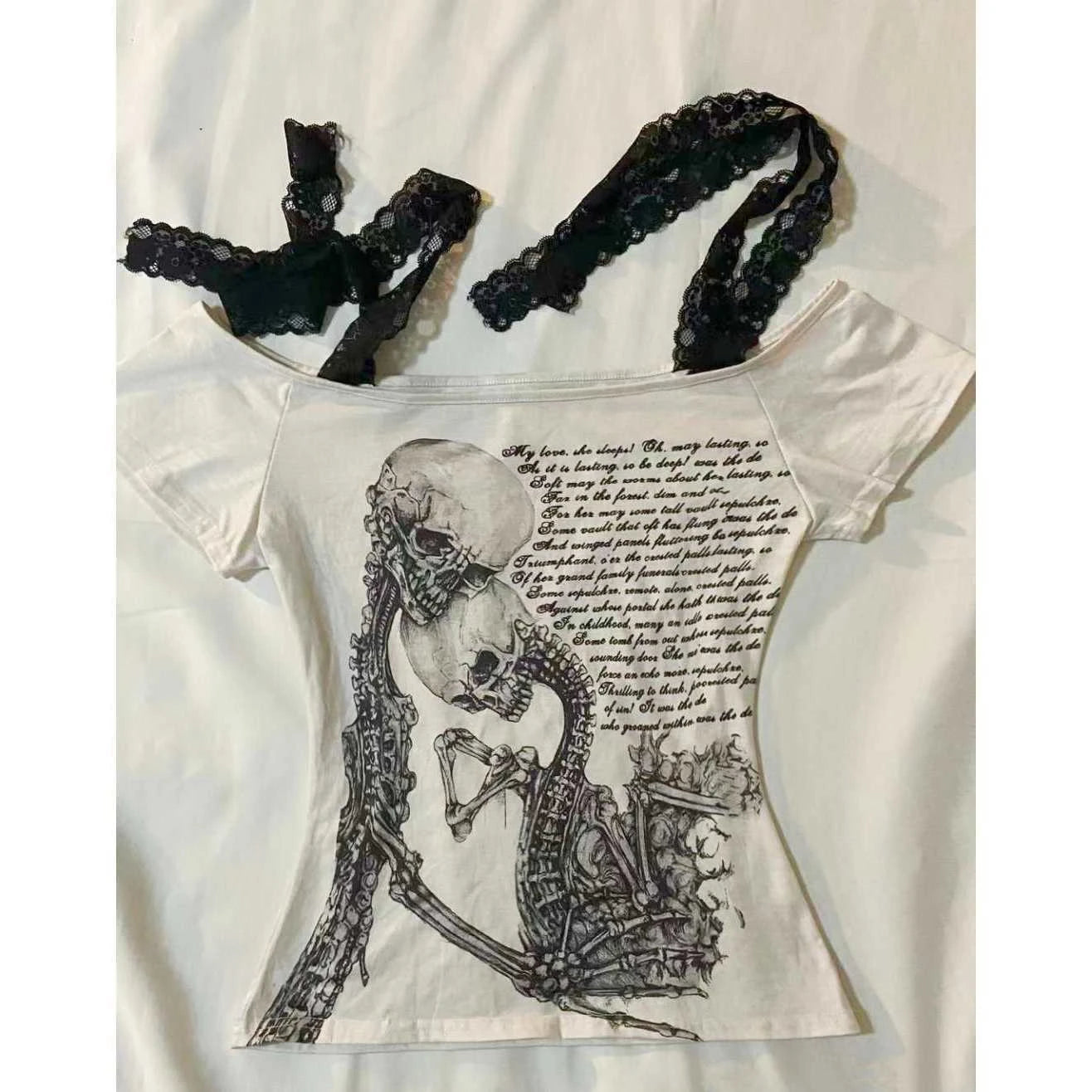 Lunivop  Women Grunge T-shirts Summer Bottoming Crop Tops Vintage Slim Harajuku Causal Black Tshirts Y2k Aesthetic Flower Printing