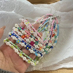 Lunivop Bohemia Handmade Colorful Seed Beads Necklace set Choker Simple Women Fashion Pearl Flower Necklaces Collar Sweet Jewelry Gifts