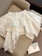 Lunivop  Y2K Plaid Patchwork Skirt Women Vintage Casual High Waist Streetwear Mini Skirts Retro Harajuku American Irregular Skirt