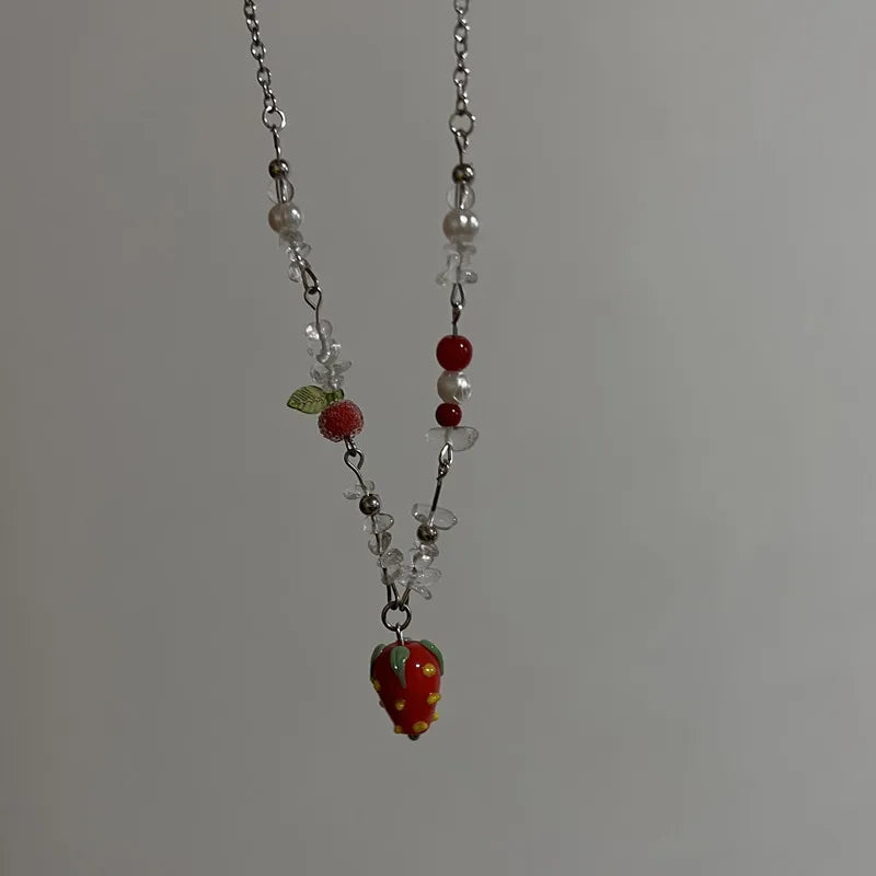 Lunivop Bohemia Colorful Beads Chain Choker Necklace Trendy Small Flower Accessory for Women Men Girls Jewelry Gift