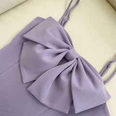 Lunivop  Fashion Women Dress Sleeveless Suspenders Bow Sequined Lace Splicing Female Party Dresses New Tide