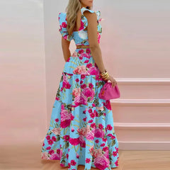 Lunivop  Skirt Sets Womans Clothing Streetwear New Spring/Summer Elegant Sexy Collage Sleeveless Top and Longuette Suits for Female