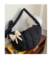 Lunivop  Korean Down Bags Women's New Fashionable Cloud Versatile Casual Diamond Grid Hobos Bag