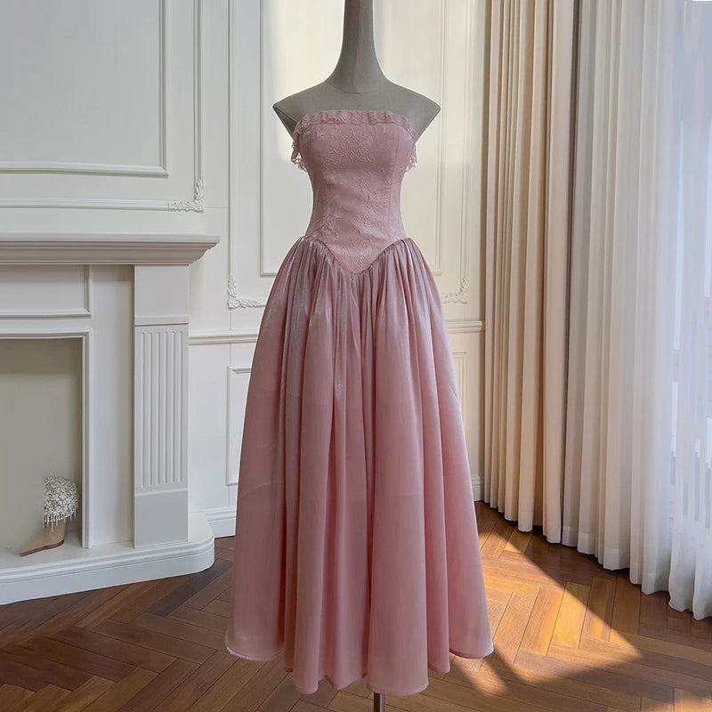 Lunivop  New Item Fashion Patchwork Detachable Sleeves Women Dress Suspenders Female Party Dresses 2025 Summer