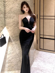 Lunivop  Woman Dress Strapless Split Slim Elegant Vintage Backless Temperament Party Dress Female Sexy Ladies Fashion Cocktail