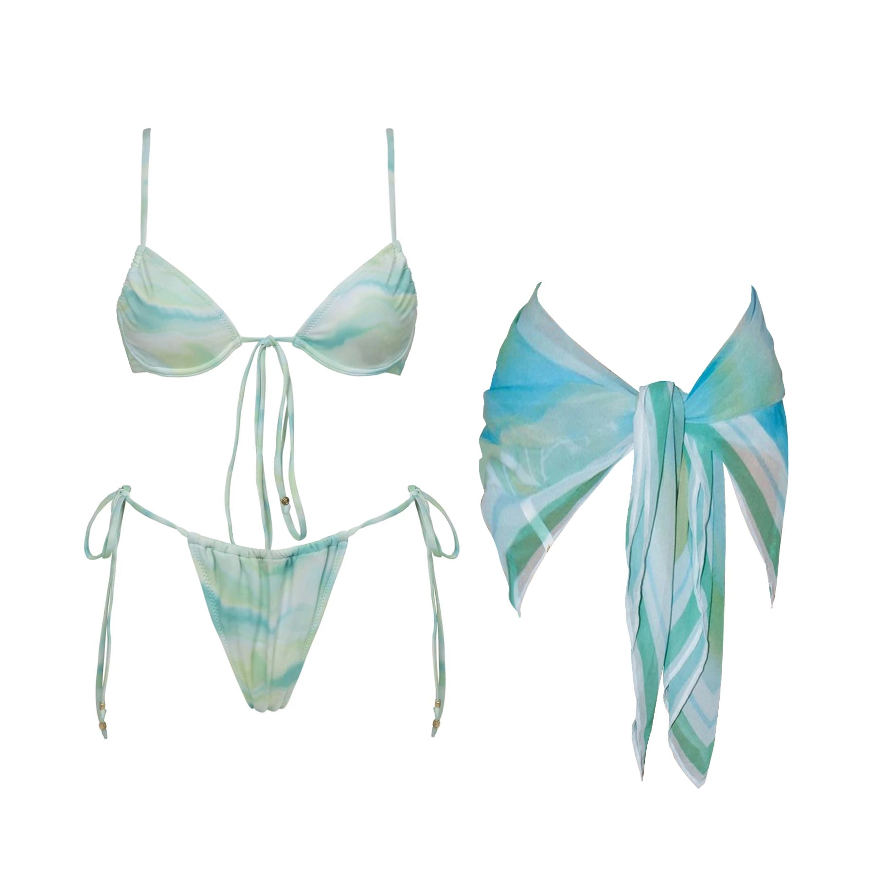 Lunivop   One Piece Swimsuit With Chain Sexy Women Bikini Cut Out Swimwear Female Bandeau Biquini Push Up Bathing Suits Beachwear