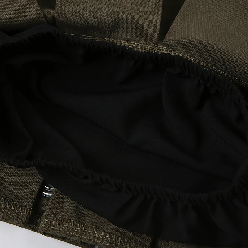 Lunivop  Punk Style Low Rise Mini Skirt with Leather Belt Hot Sexy Super Short Pleated Skirts Women Harajuku Clubwear Outfits y2k