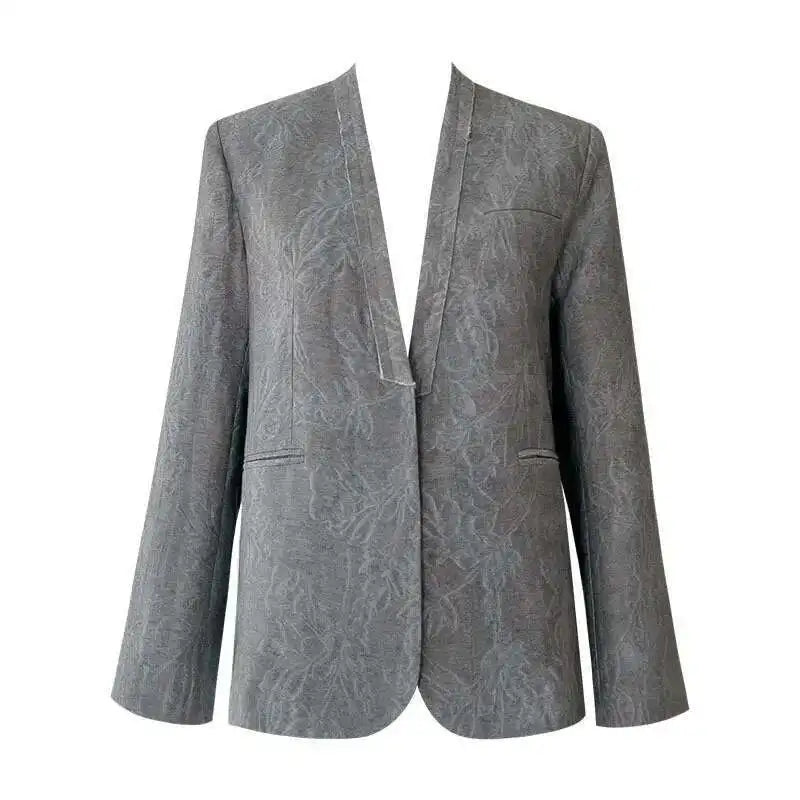 Lunivop  2025 Spring New Product Grey Vest Paired With Suit Coat Half Skirt Fashion 3-Piece Set For Women Solid Color Button