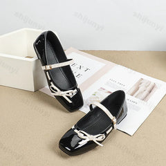 Lunivop Casual Woman Shoes Elegant Female Footwear Bowknot Ballet Flats Round Toe Big Size Dress Ballerinas Mary Jane Shoes for Women