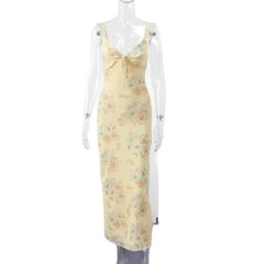 Lunivop  Summer Floral Print Plunge Maxi Dress Outfits Sexy Backless Fairy Sun Dresses Vacation Beachwear Vestido Coquette  the dress black dress white dress