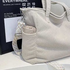 Lunivop  Casual and Lazy Style Bag for Women, Autumn and Winter New Fashion Corduroy Tote Bag, Large Capacity Commuter Shoulder Bag, Underarm Bag, Crossbody Bag