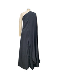Lunivop  Elegant Off Shoulder Bohemian Long Party Dress Women One Shoulder Loose Dresses Fashion Solid Slash Neck Sundress