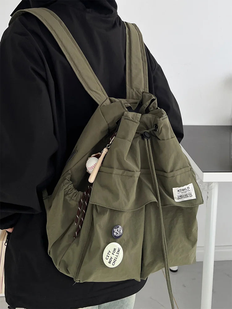 Lunivop   Travel Commuter Lightweight Dual oulder Bag Women's Trendy Brand College Student Class Commuting Simple Mountain Single o...