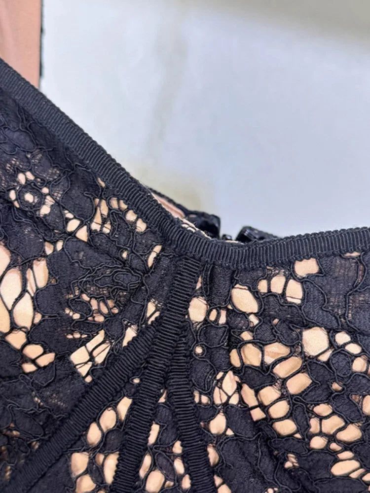 Lunivop  Fashion Sexy Dress Women's Strap Lace Waist Cinching Fishtail Dress Dresses 2025 Summer New Tide