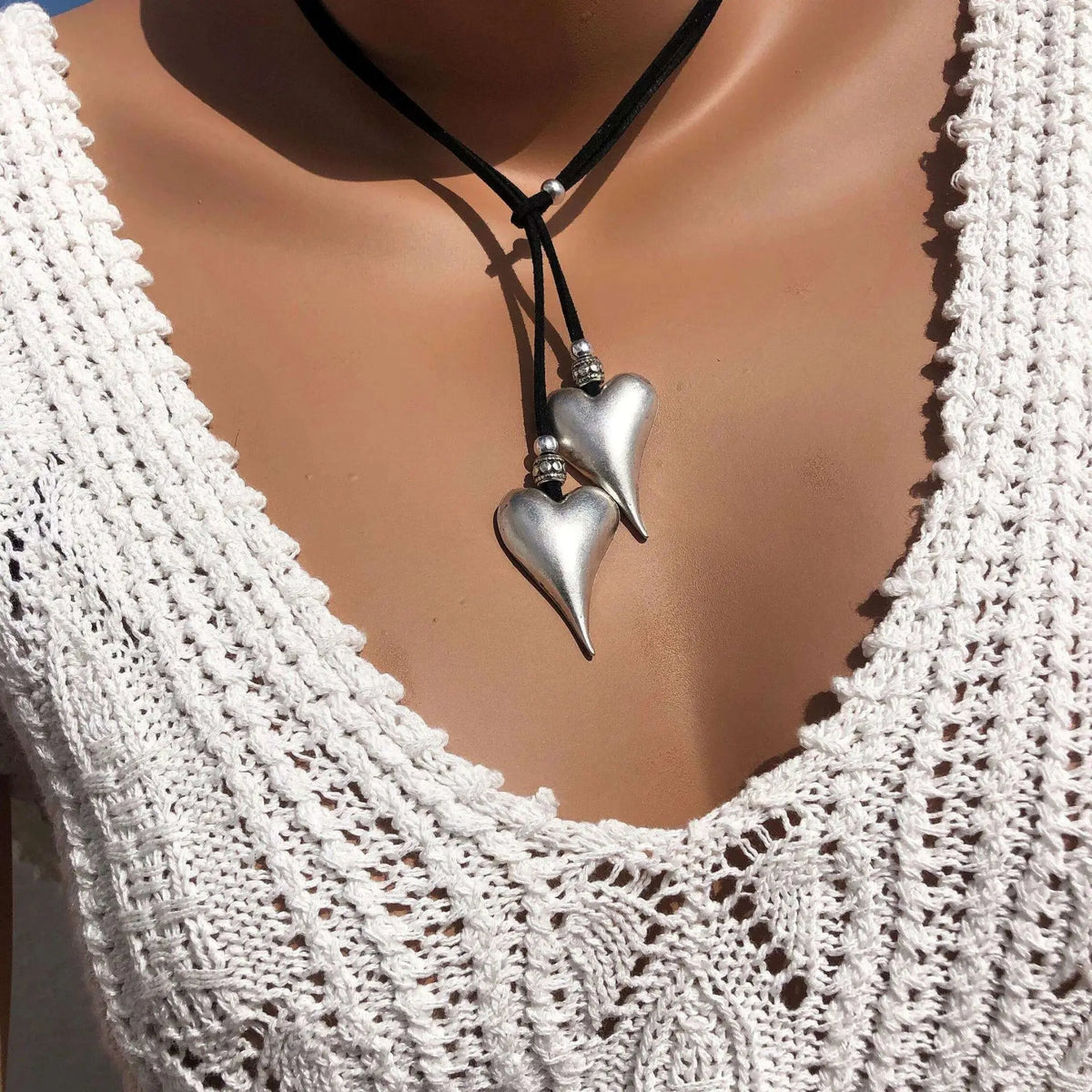 Lunivop Trendy Boho Summer Starfish Pendant Leather Necklace for Women Beach Bohemia Nekclace Party Jewelry Gift