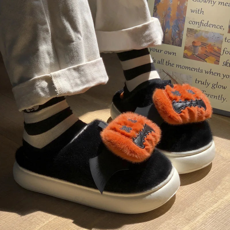 Lunivop Cute Santa Claus Cotton Slippers Women Winter Funny Warm Shoes Soft Plush Girls Indoor Home Floor Slides Ladies Plush Shoes Gift