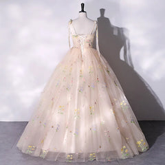 Lunivop  Quinceanera Wedding Dresses Fashion Spaghetti Strap Floor-length Ball Gown Dress Sweet Embroidered Flowers Long Prom Dresses