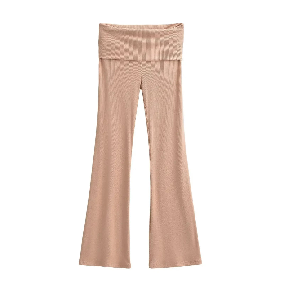 Lunivop  Spring/summer New Double Layered Flanging Sports Casual Pants Women's Spicy Girl Style Elastic Slim Micro Horn Pants T42Y