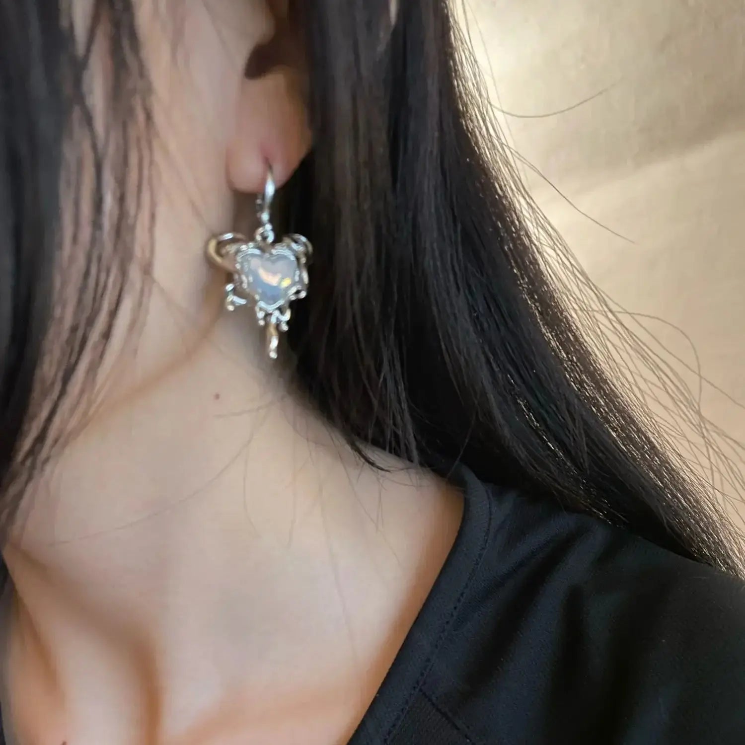 Lunivop Cool Y2K Star Drop Earrings Hot Girl Harajuku Creative Planet Pearl Crystal Stars Earings Korean Fashion for Women Punk Jewelry