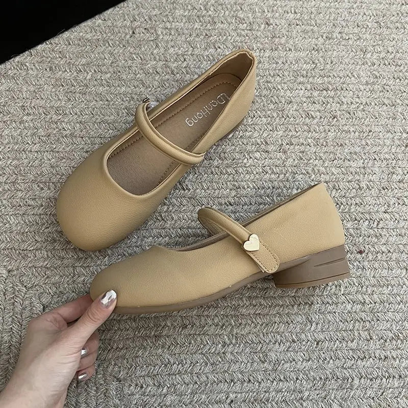 Lunivop New Women Flats Fashion Round Toe Shallow Mary Jane Shoes Soft Casual Ballet Shoes Low Heel Single Shoes Zapatos De Mujer