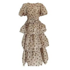 Lunivop Fashion printing folds 2 piece set Women's puff sleeve tops High waist skirt suit 2025 summer new tide