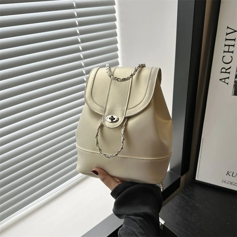 Lunivop  Silver Chain Crossbody Bag Women's Travel Bapa oulder Bag Handbag Soft PU Leather Buet ape Small Size Faionable