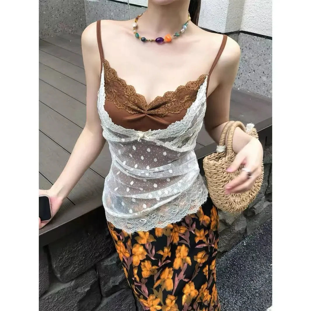 Lunivop  French casual sun protection cardigan women's new summer wear long sleeve lace suspenders design skirt three-piece set