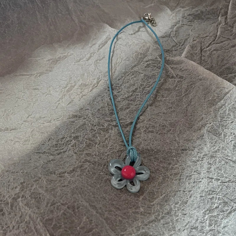 Lunivop Boho Kpop Colorful Sugar Star Tassel Pendant Choker Necklace for Women Sweet Love Heart Chain Aesthetic Y2K Jewelry Accessories