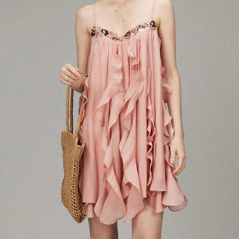 Lunivop Fashion Women Dress Sleeveless Halter Solid Color Summer Female Evening Party Short Dresses New Tide