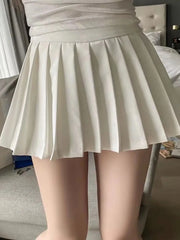 Lunivop  Y2K Black Mini Skirt Women Harajuku Preppy White Pleated Skirts Summer Streetwear Korean Fashion A Line Tennis Faldas New