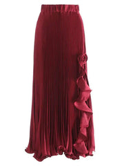 Lunivop Fashion Women's High Waist Skirt 3D Flower Asymmetric Lotus Leaf Edge A Line Female Skirts New Tide