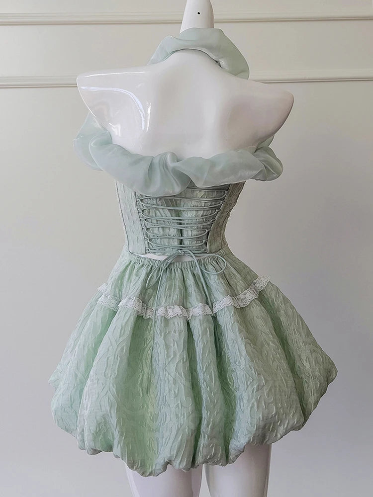 Lunivop Fashion Strapless Collar Above Knee Length Women's Dress Suspender Female Party Dresses New Tide 2025 Summer