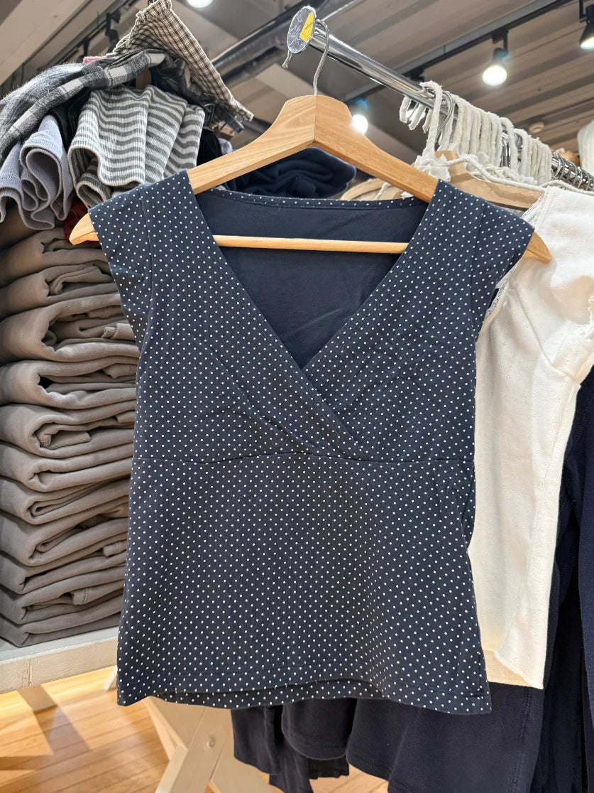 Lunivop  Orange V-neck Sleeveless T-shirts Women Summer Simple Casual Fairy Style Slim Cotton Crop Tops Sweet Cute Preppy Style Vests Y2K