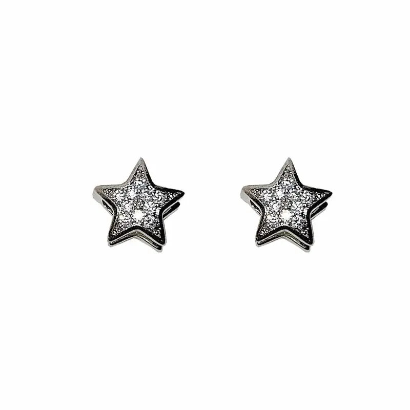 Lunivop Sweet Cool Star Zirconia Screw Back Stud Earrings for Women Girls Hiphop Stainless Steel Cartilage Helix Ear Piercing Earrings