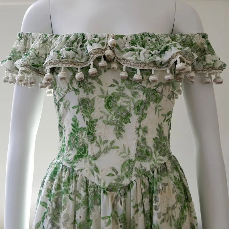Lunivop Fashion Lotus Leaf Edge Dress Women's Square Collar Flying Sleeve Slim Dresses 2025 Summer New Tide