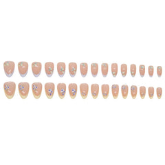 Lunivop  24pcs Simple french tip nails Mango Blueberry Short Removable Nail tip cheap medium press on nails False nails acrylic fake nail
